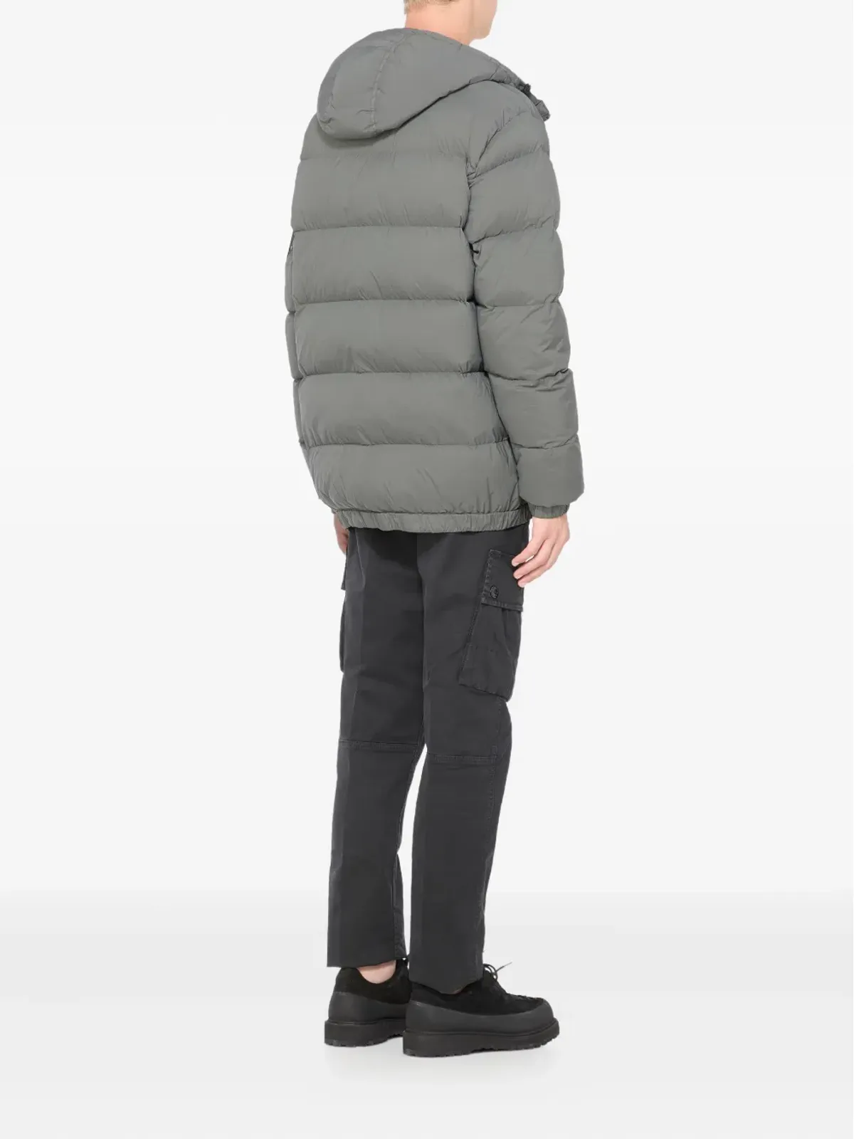 Stone Island フード付きシームレス トンネル ナイロン ダウンジャケット - 画像4