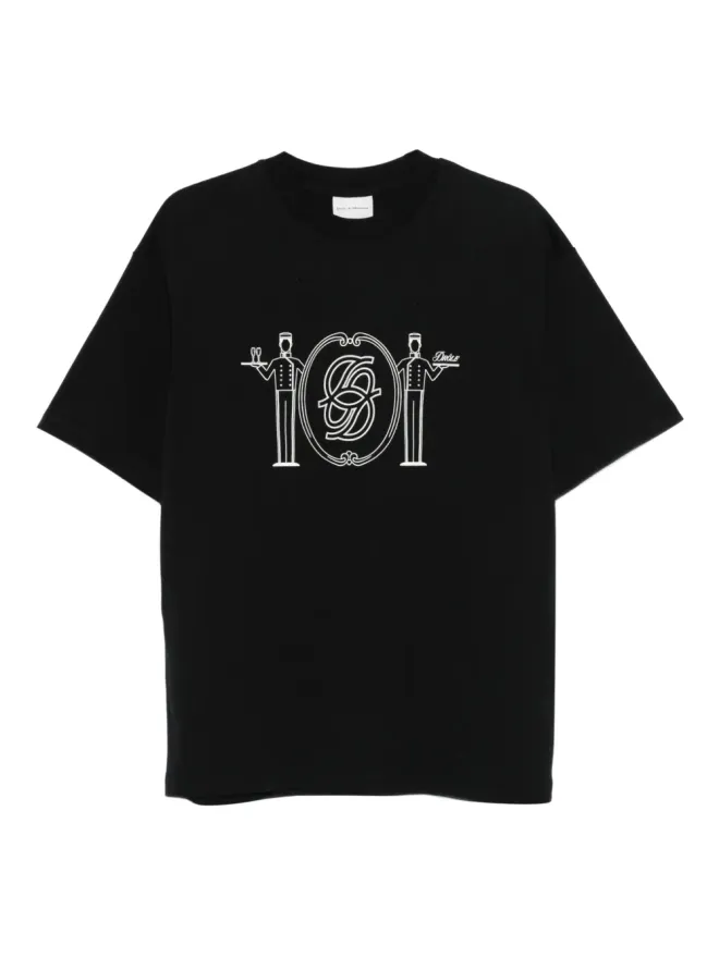 Drôle De Monsieur Drôle De Monsieur ルームサービス風プリント コットン Tシャツの商品画像