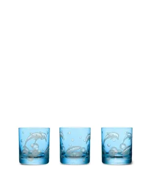 Artel Flights of Fantasy Dolphins in Sky with Pearls-motif glass - Blue - サムネイル2