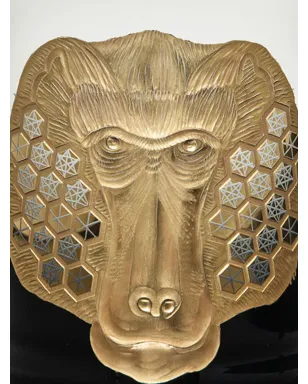 Artel African Safari baboon-head geometric glass - Grey - サムネイル2