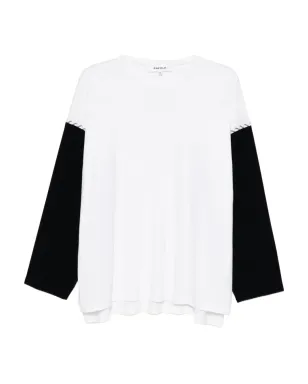 Enföld contrast-colour top - White - サムネイル1