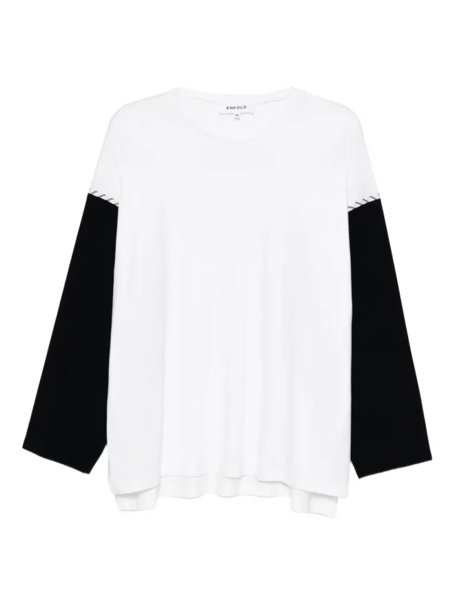 Enföld Enföld contrast-colour top - Whiteの商品画像