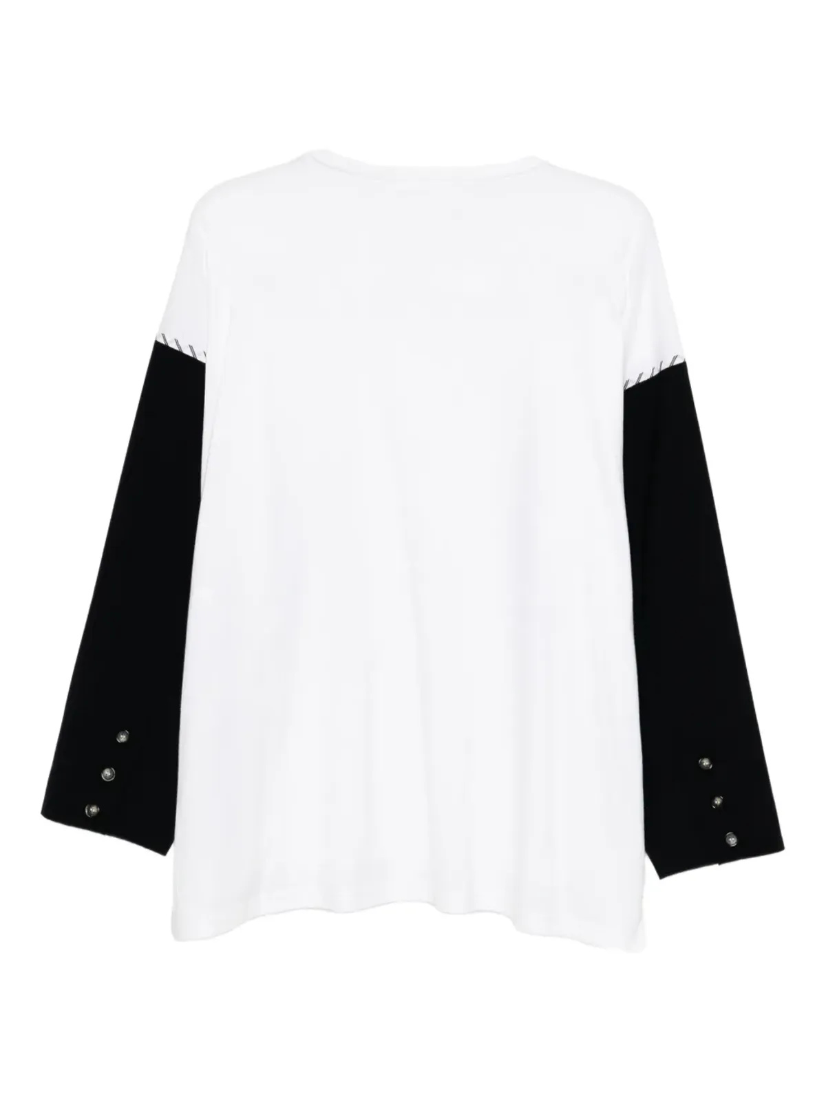 Enföld contrast-colour top - White - 画像2