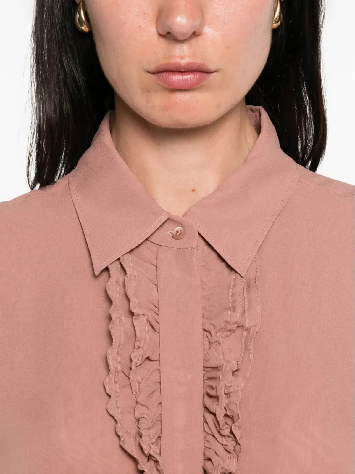 Dorothee Schumacher ラッフルボタンフロントブラウス - 画像5