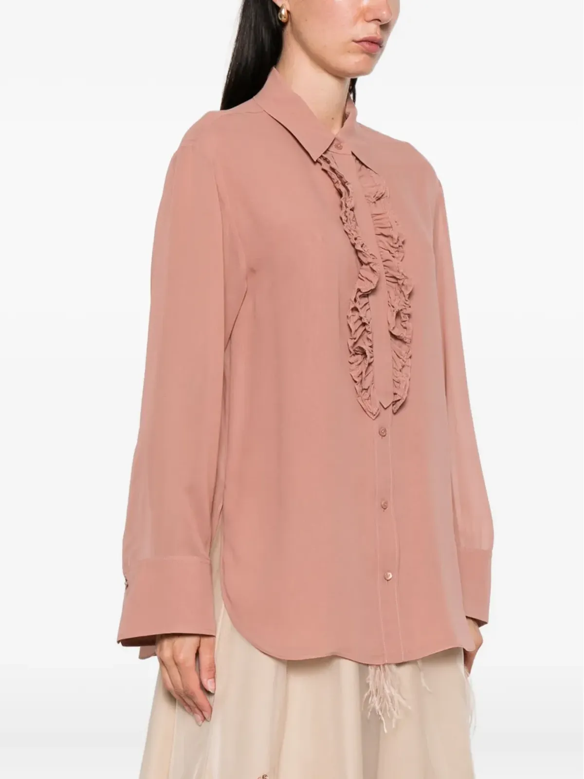 Dorothee Schumacher ラッフルボタンフロントブラウス - 画像3