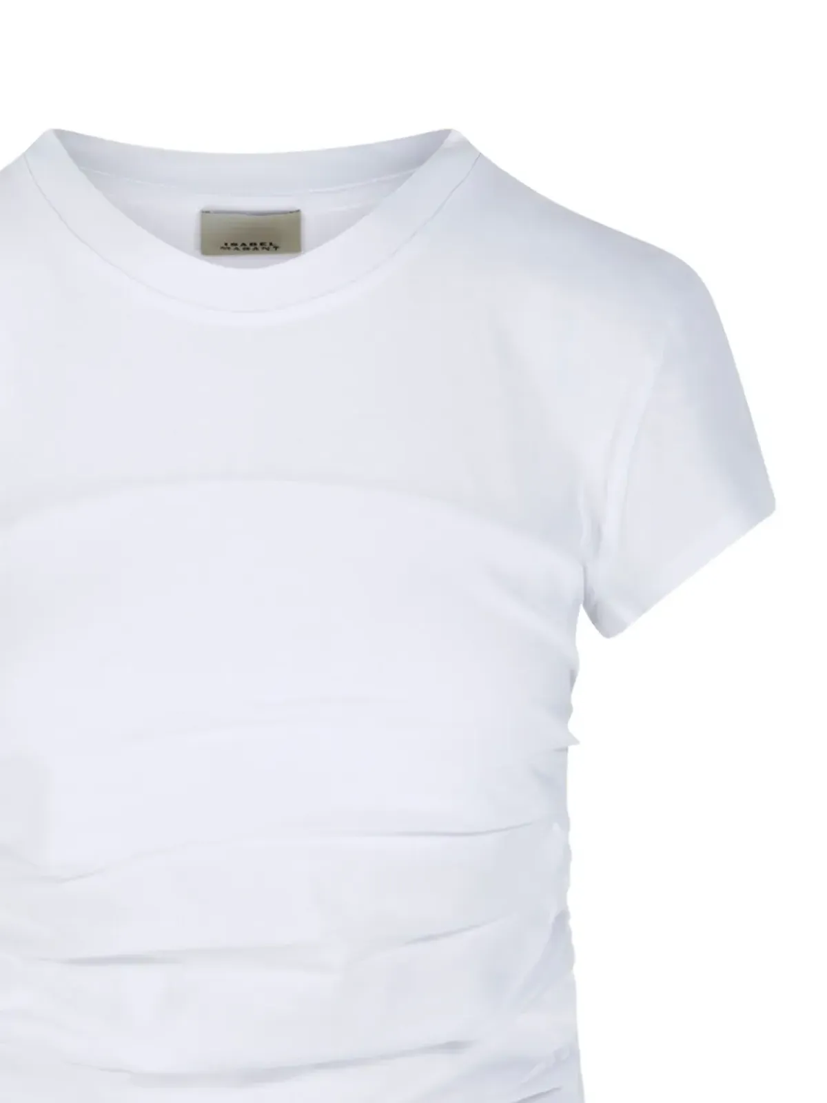 MARANT ÉTOILE gathered short-sleeve T-shirt - White - 画像4