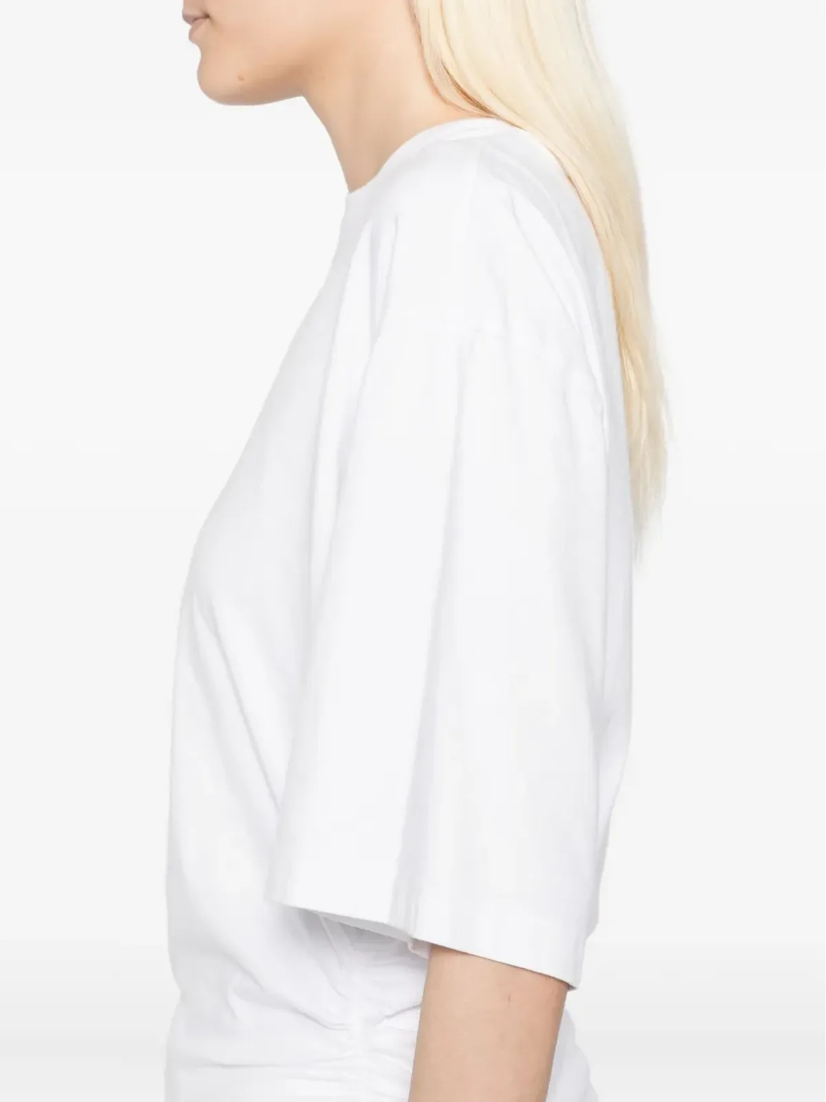 AGOLDE Shari cotton T-shirt - White - 画像5