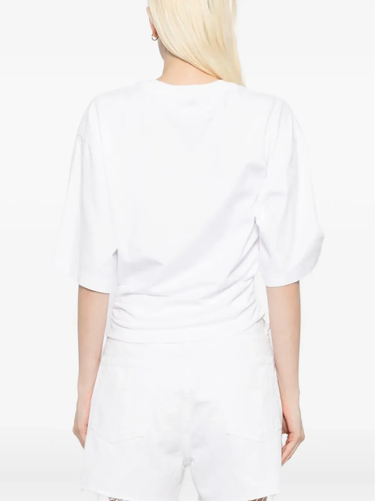 AGOLDE Shari cotton T-shirt - White - 画像4