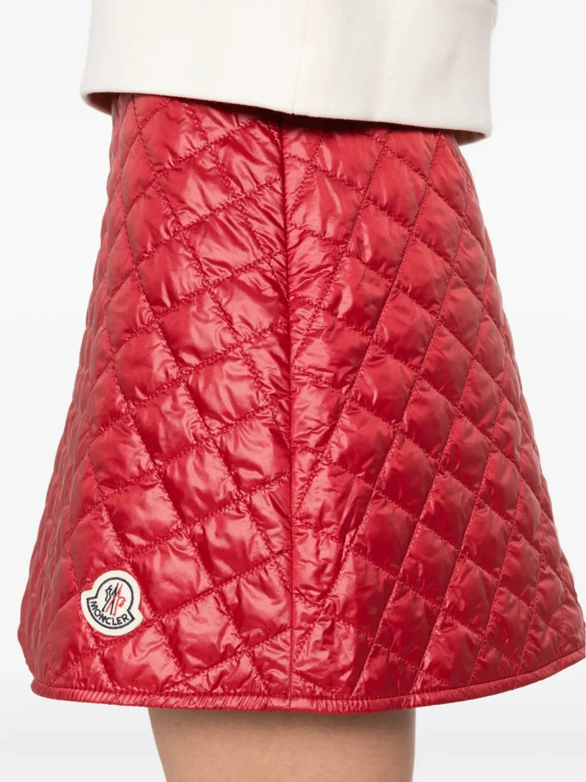 Moncler ダイヤモンドキルティング ミニAラインスカート - 画像5