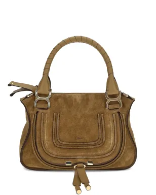Chloé マルシー スエード×レザー クロスボディバッグ ブラウン - サムネイル1