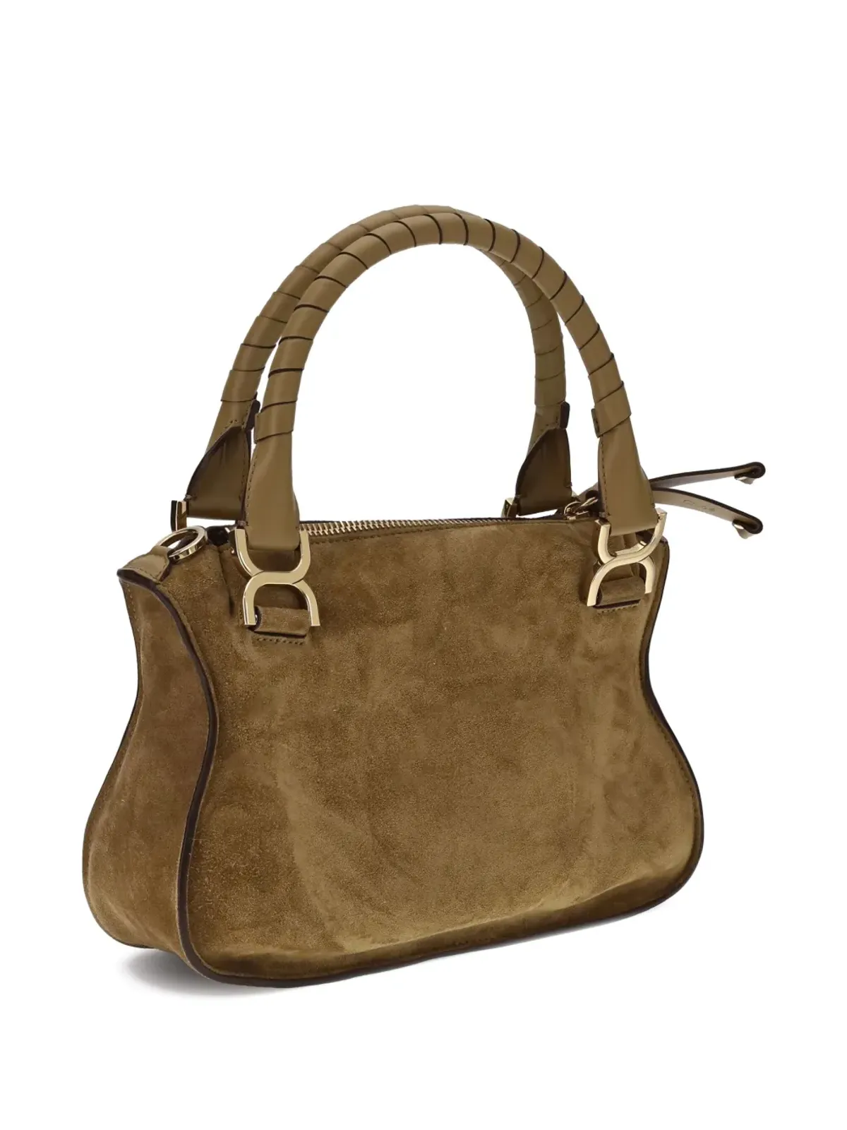 Chloé マルシー スエード×レザー クロスボディバッグ ブラウン - 画像2