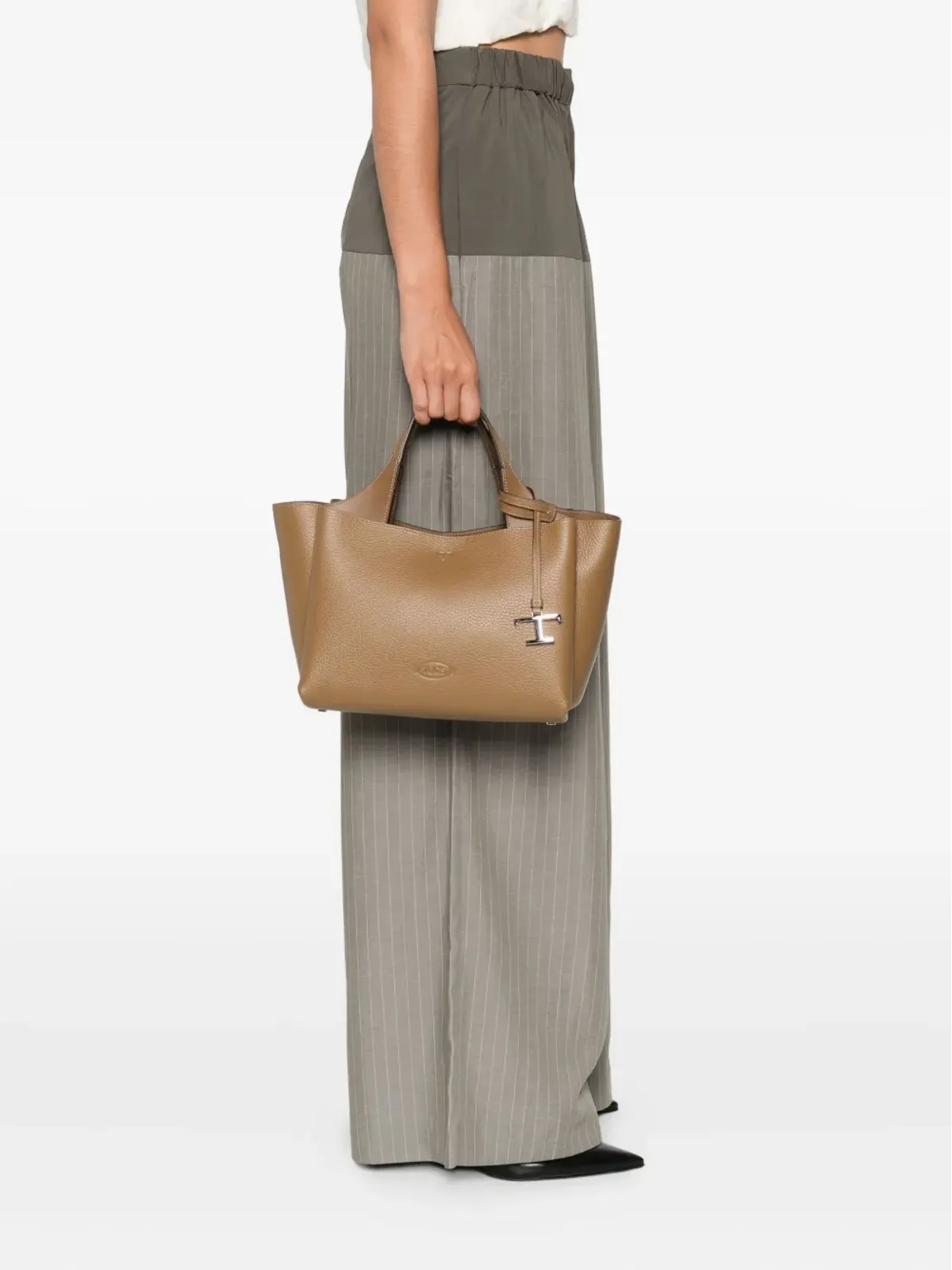 Tod's レザー T-detail トートバッグ - グリーン - 画像2