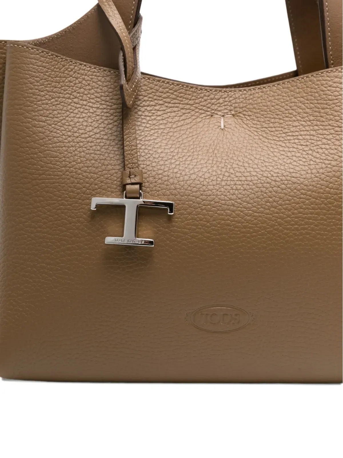 Tod's レザー T-detail トートバッグ - グリーン - 画像4