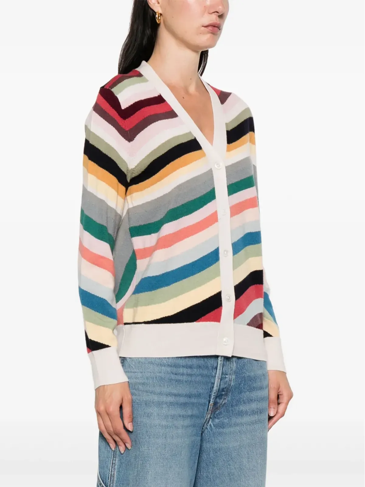 PS Paul Smith ストライプウェーブカーディガン - 画像3