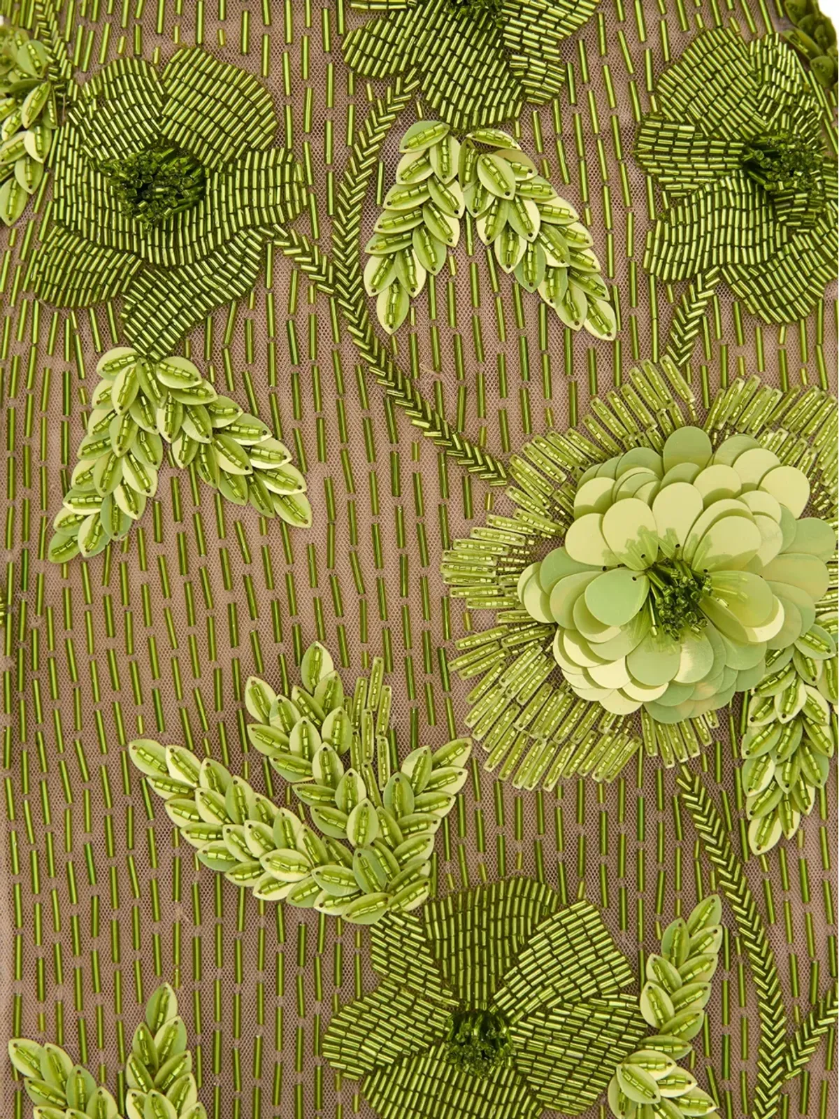 Rachel Gilbert ピエール 花柄装飾 ストラップレス ガウン - Green - 画像5