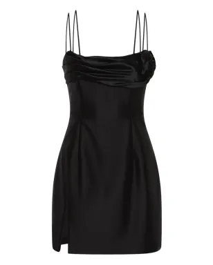 Rachel Gilbert Sawyer rose-embellished mini dress - Black - サムネイル1