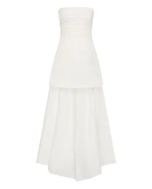 Rachel Gilbert Odette strapless pleated mini dress - White - サムネイル1