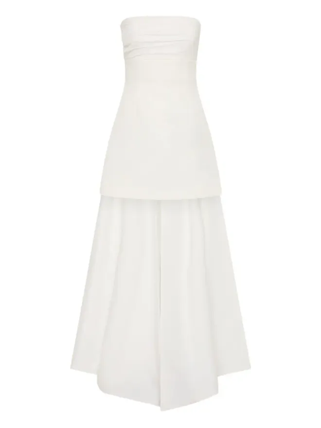 Rachel Gilbert Rachel Gilbert Odette strapless pleated mini dress - Whiteの商品画像