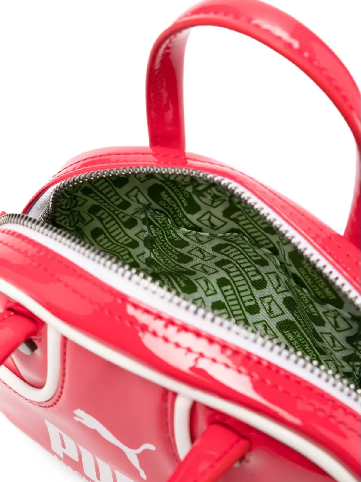 PUMA 1976 Micro 1L Grip パテントレザー トップハンドルバッグ - 画像5