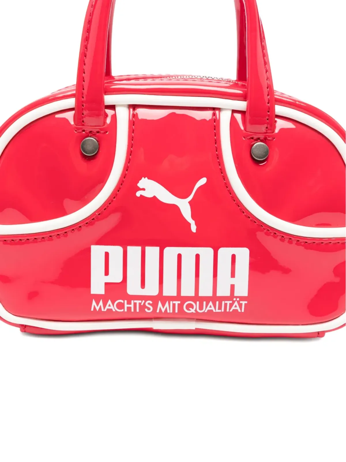 PUMA 1976 Micro 1L Grip パテントレザー トップハンドルバッグ - 画像4