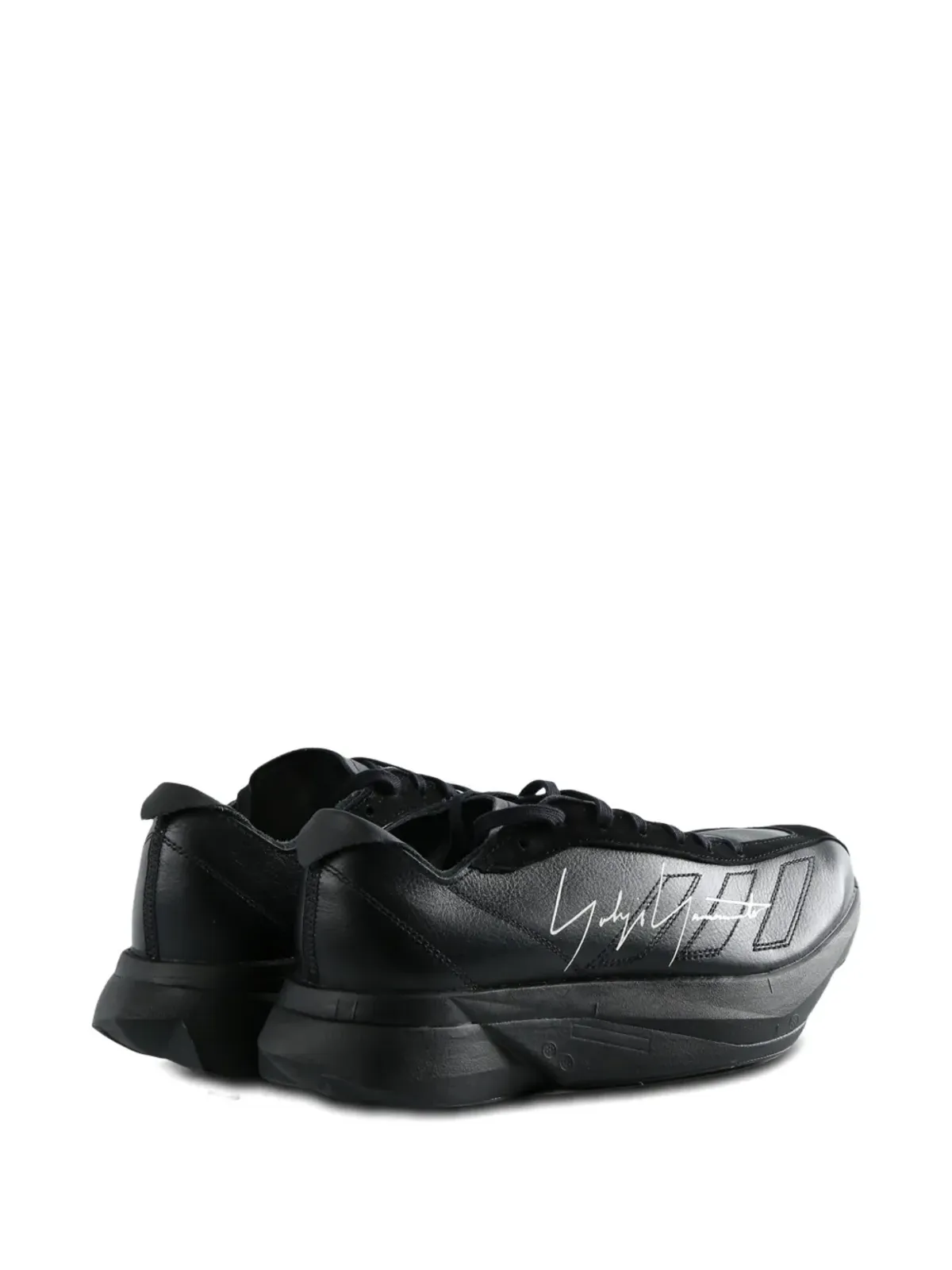 Y-3 アディオス プロ 3.0 LX サイン入りディテール レザー トレーナー ブラック - 画像3