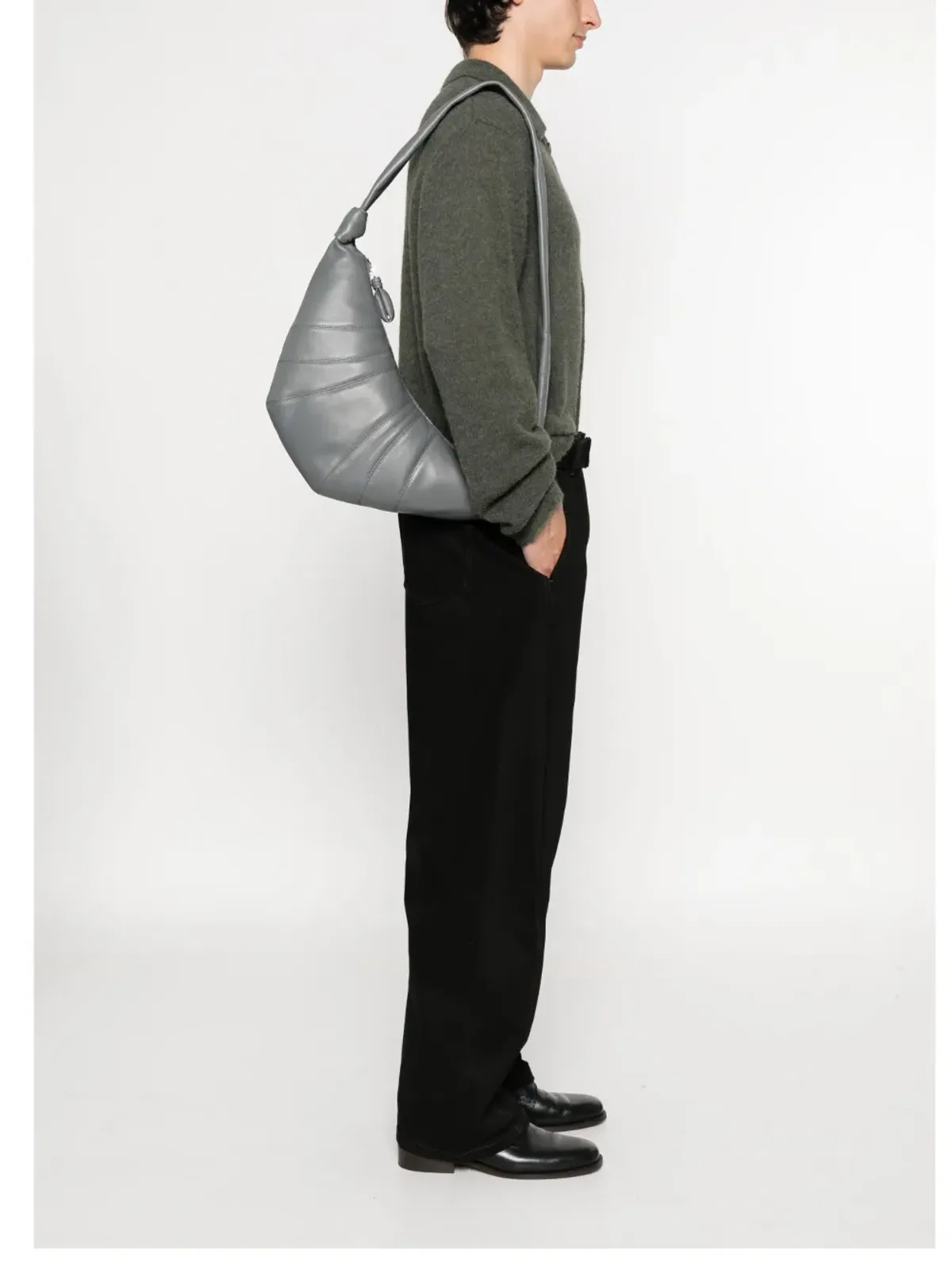 LEMAIRE クロワッサンノット レザー ショルダーバッグ - 画像2
