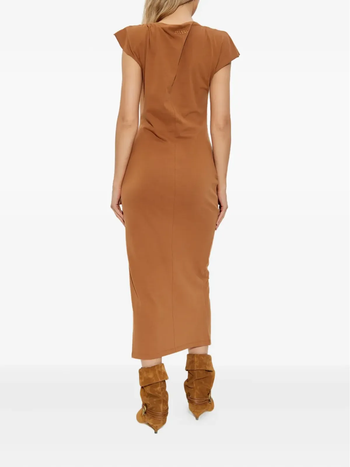 ISABEL MARANT Nadela サイドスプリット・ドレープ ミディドレス - 画像4