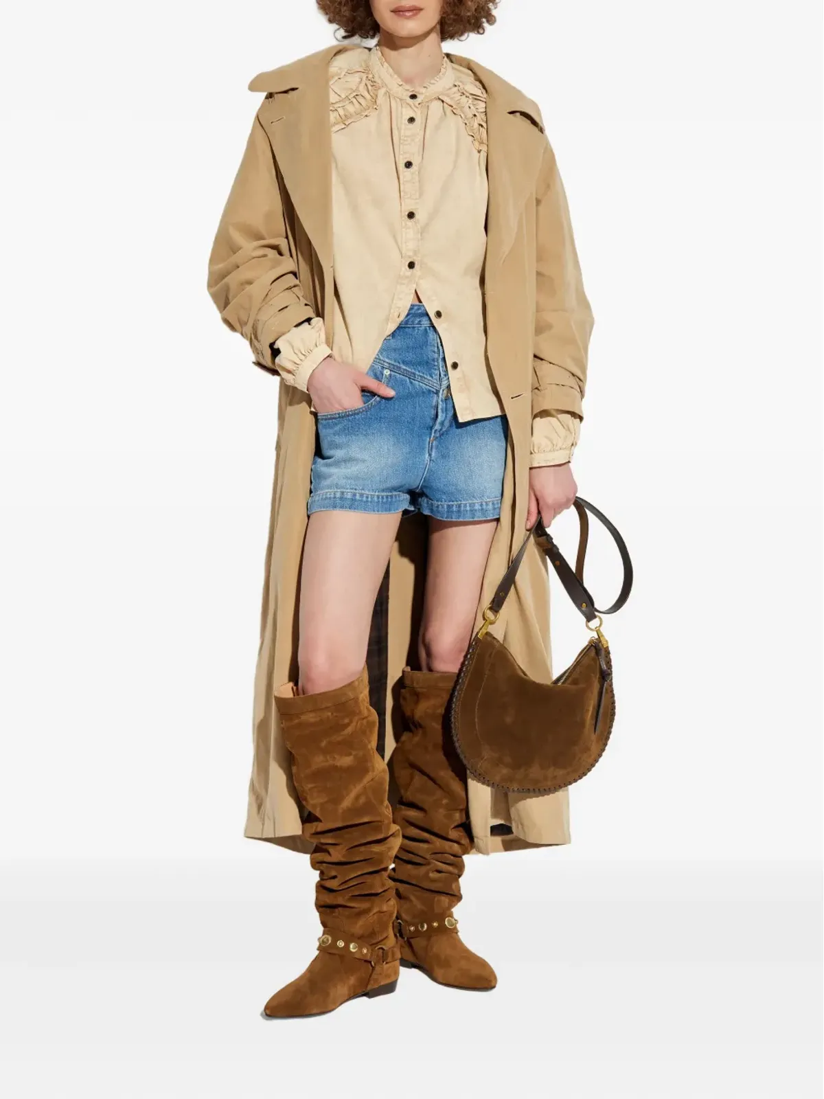 MARANT ÉTOILE ラッフルドコットンシャツ - 画像2