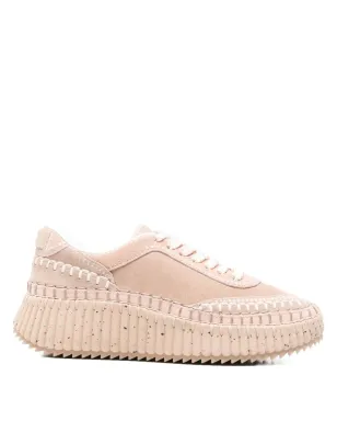 Chloé Nama テクスチャード レザー トリム プラットフォーム スニーカー - サムネイル1