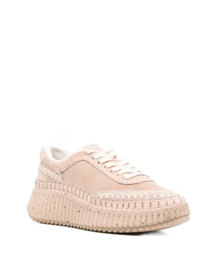Chloé Nama テクスチャード レザー トリム プラットフォーム スニーカー - サムネイル2