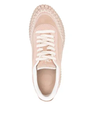 Chloé Nama テクスチャード レザー トリム プラットフォーム スニーカー - サムネイル4