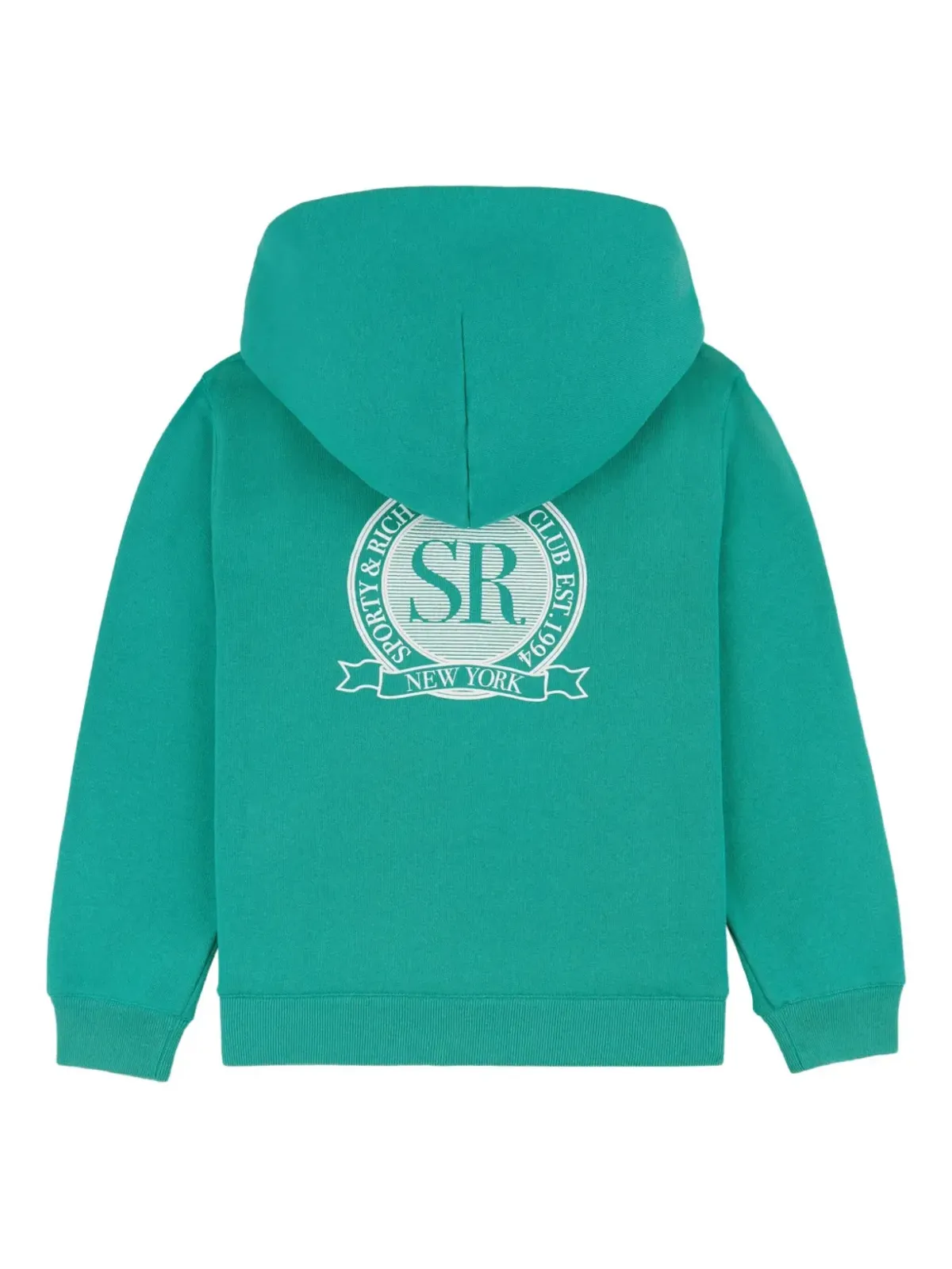 SPORTY & RICH KIDS crest-emblem パーカー（グリーン） - 画像2