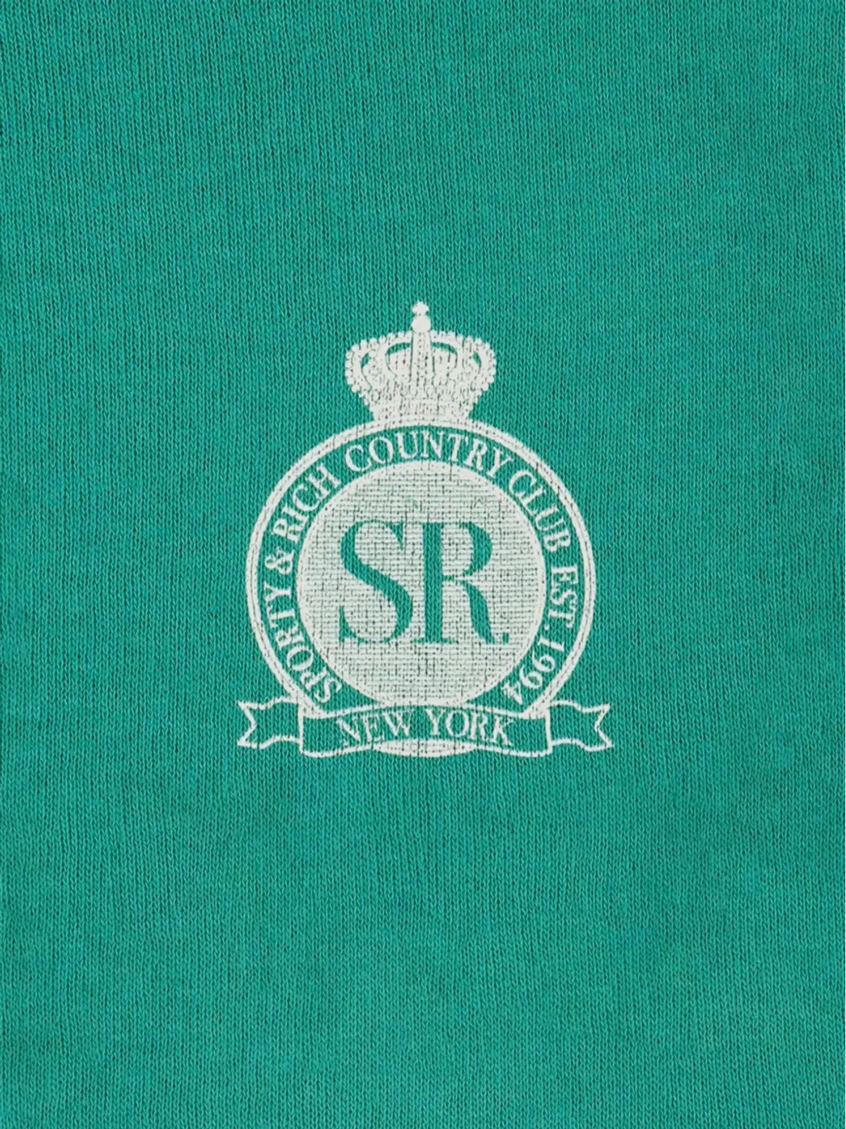 SPORTY & RICH KIDS crest-emblem パーカー（グリーン） - 画像3