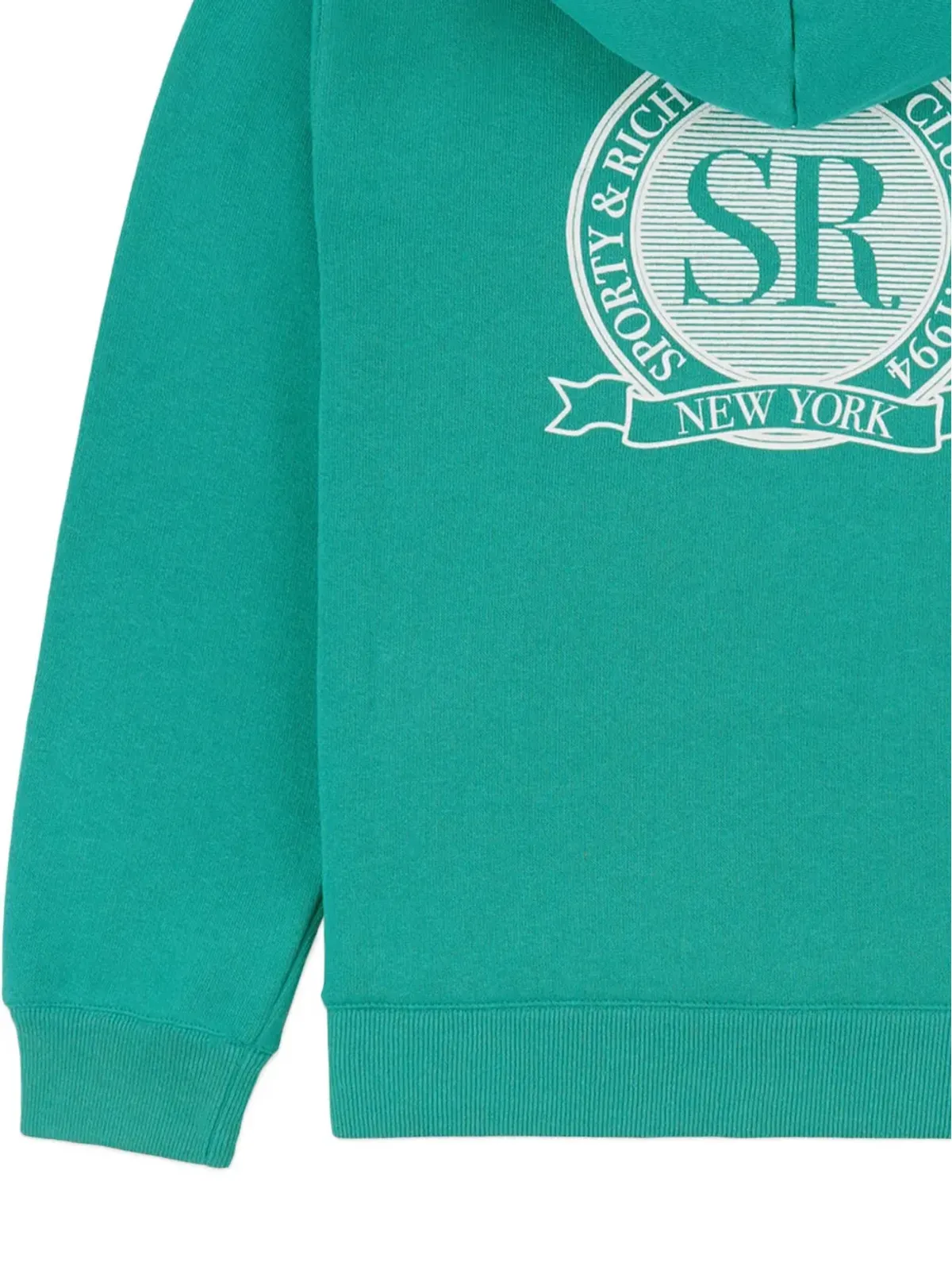 SPORTY & RICH KIDS crest-emblem パーカー（グリーン） - 画像4
