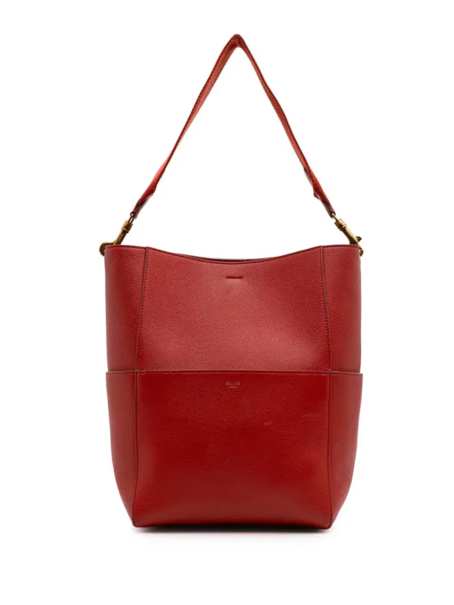 Celine Pre-Owned Celine Pre-Owned 2018年 レザー セウ・サングル バケットバッグ（レッド）の商品画像