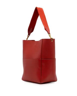 Celine Pre-Owned 2018年 レザー セウ・サングル バケットバッグ（レッド） - サムネイル3