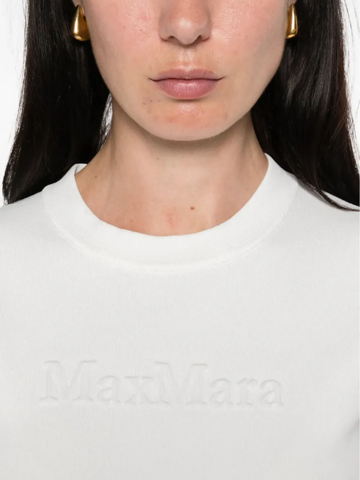 Max Mara リブ編みクルーネックTシャツ - 画像5