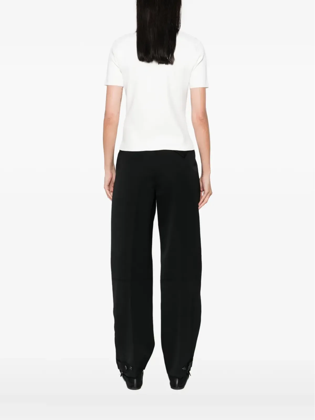 Max Mara リブ編みクルーネックTシャツ - 画像4