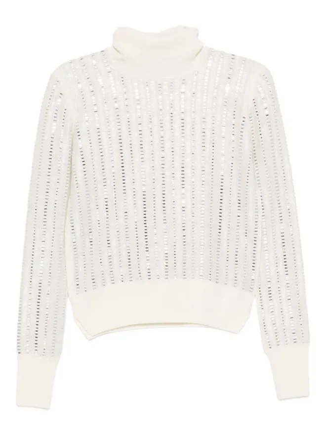 Ermanno Scervino Ermanno Scervino ラインストーン付きタートルネックジャンパーの商品画像
