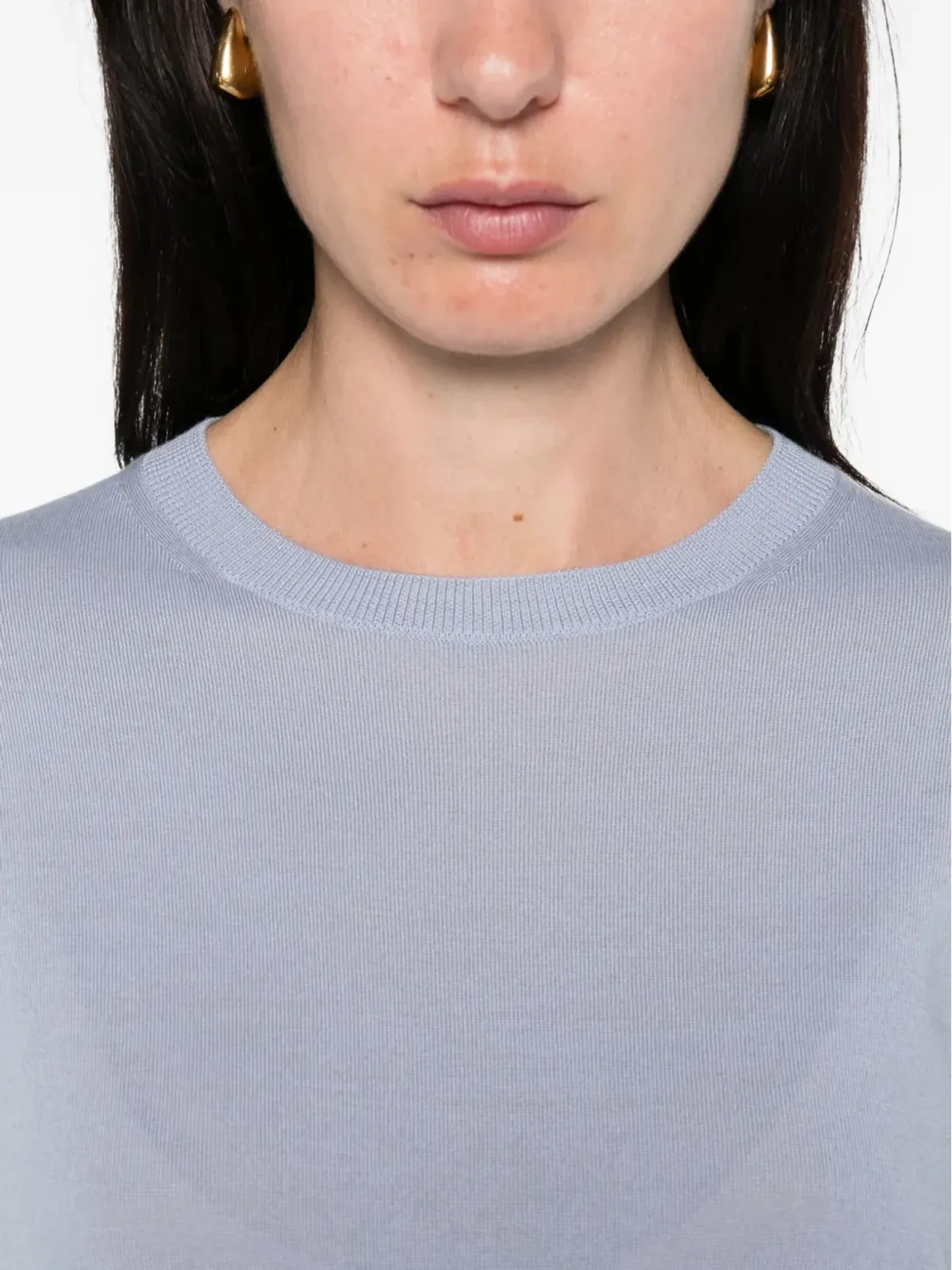 S Max Mara 丸首ウールトップ - 画像5