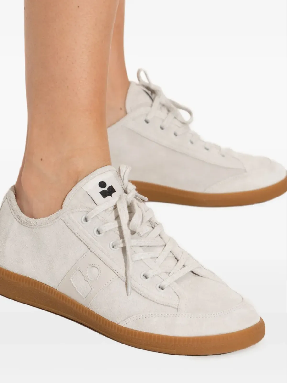 ISABEL MARANT Klyce スエード レースアップ スニーカー - Neutrals - 画像5