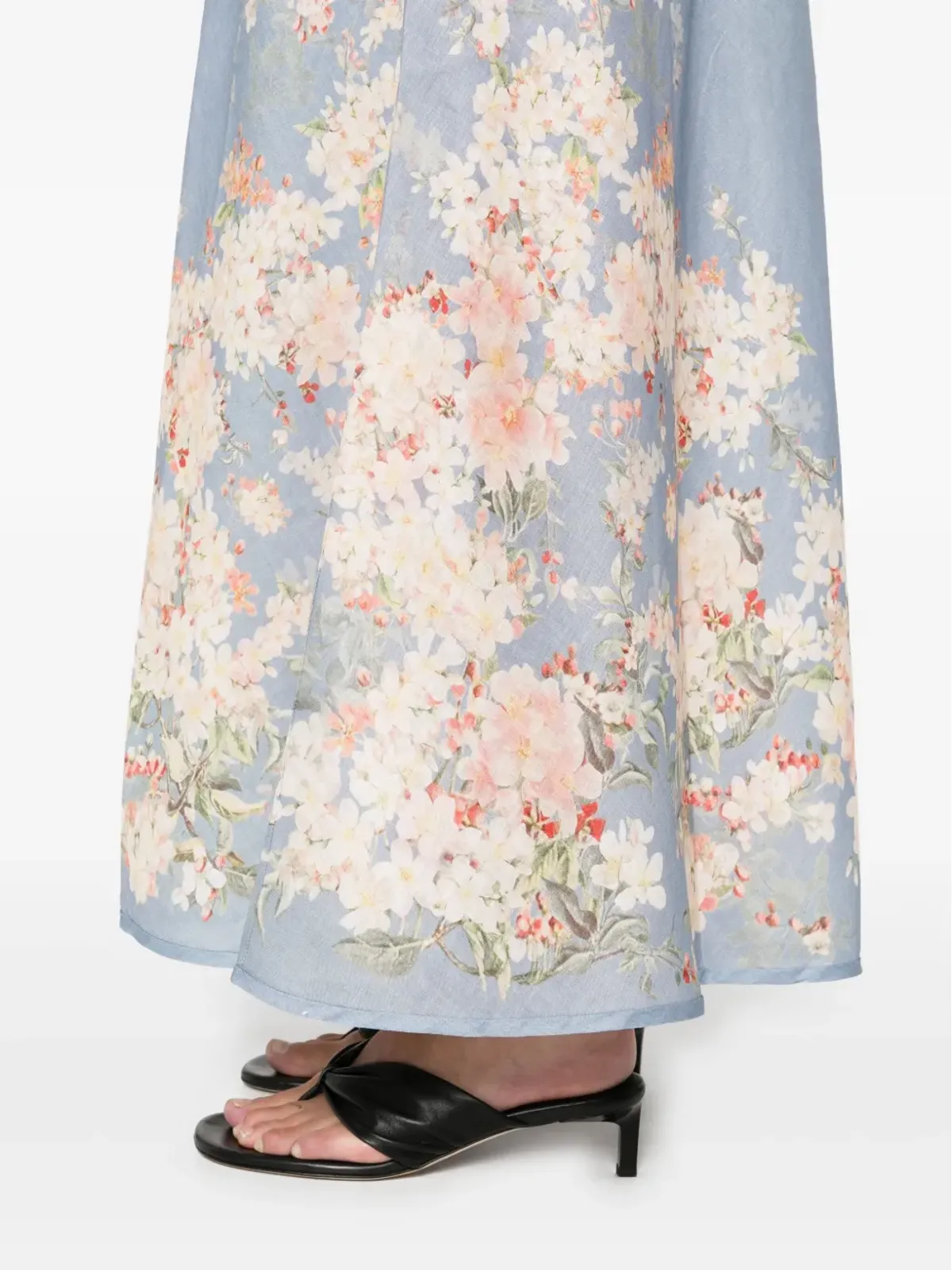 ZIMMERMANN カスカディアン花柄リネン スカート（ブルー） - 画像5
