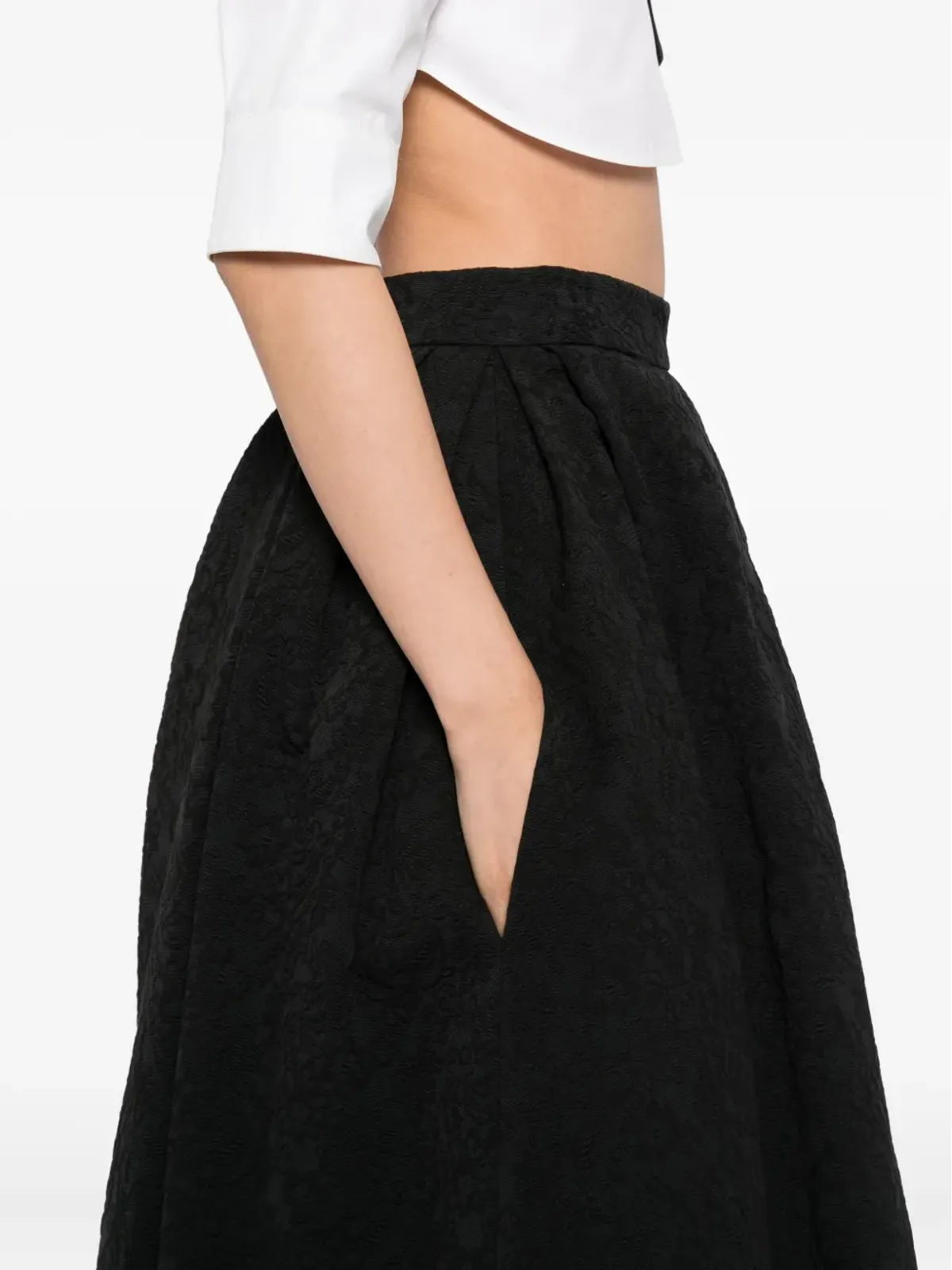 Carolina Herrera 花柄クロークスカート - 画像5
