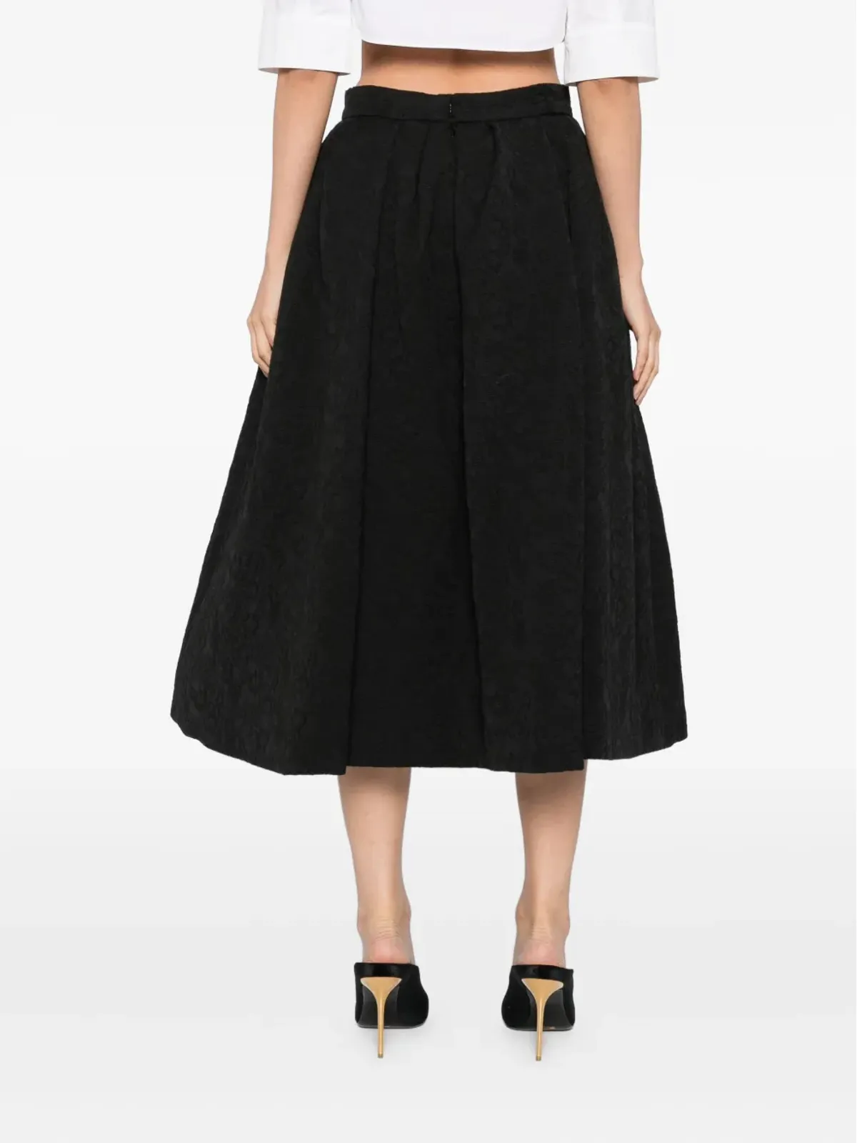 Carolina Herrera 花柄クロークスカート - 画像4