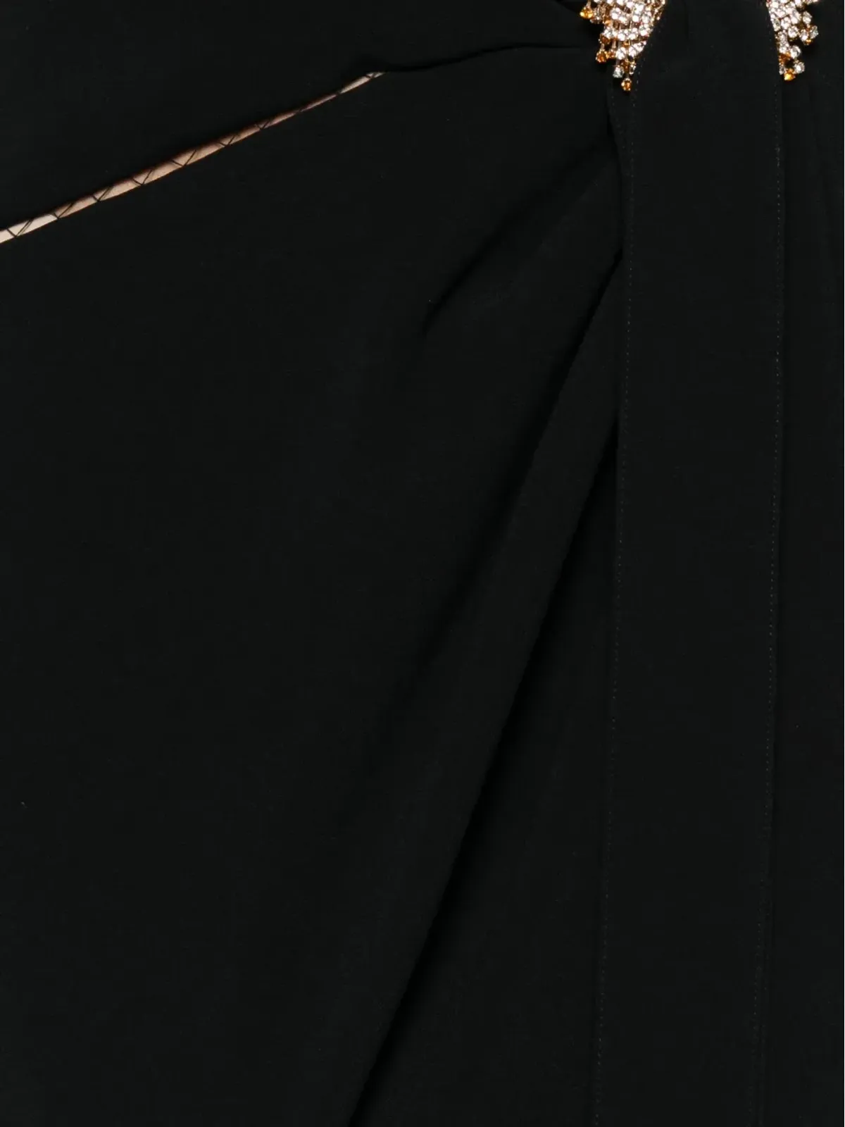 Elie Saab クリスタル装飾のラップマキシイブニングドレス - ブラック - 画像5