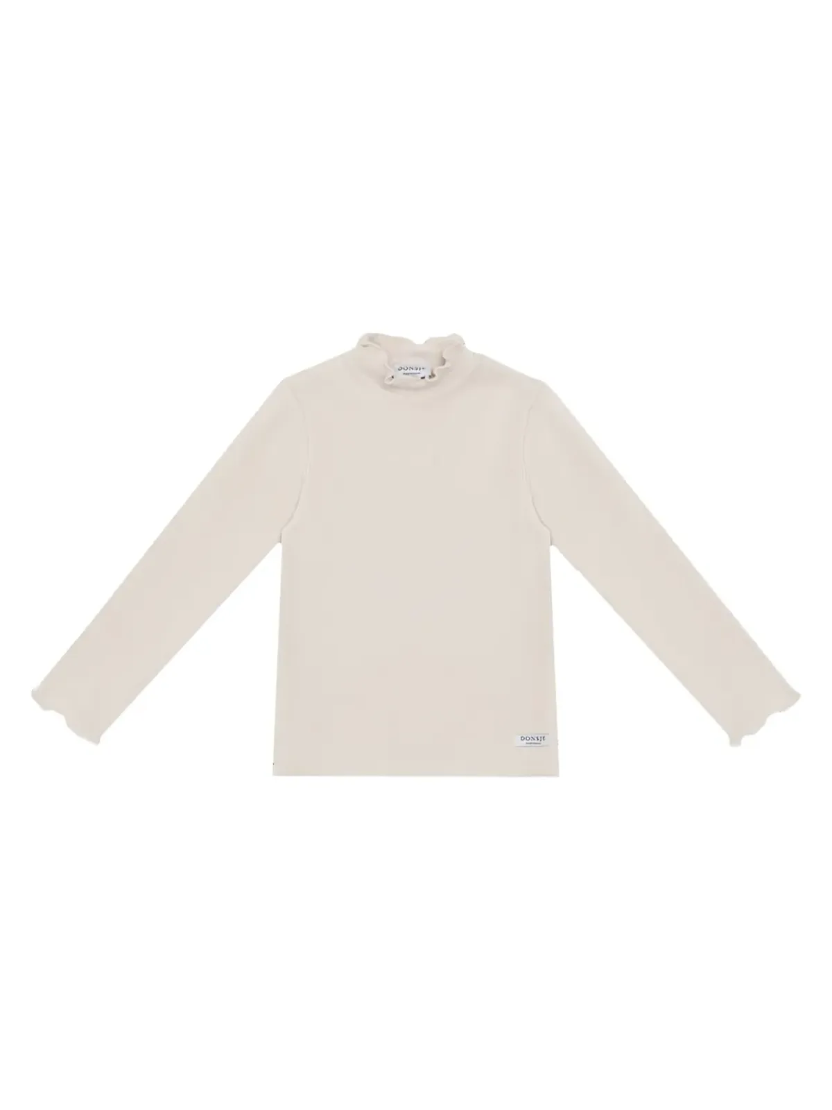 Donsje Qonsy ラッフル付きリブトップ - Neutrals - 画像1