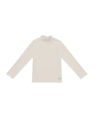 Donsje Qonsy ラッフル付きリブトップ - Neutrals - サムネイル1