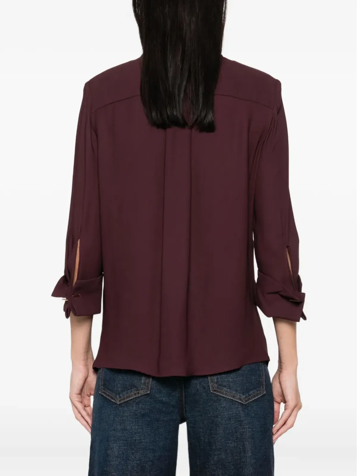 Elisabetta Franchi チャームディテール ポケットシャツ パープル - 画像4