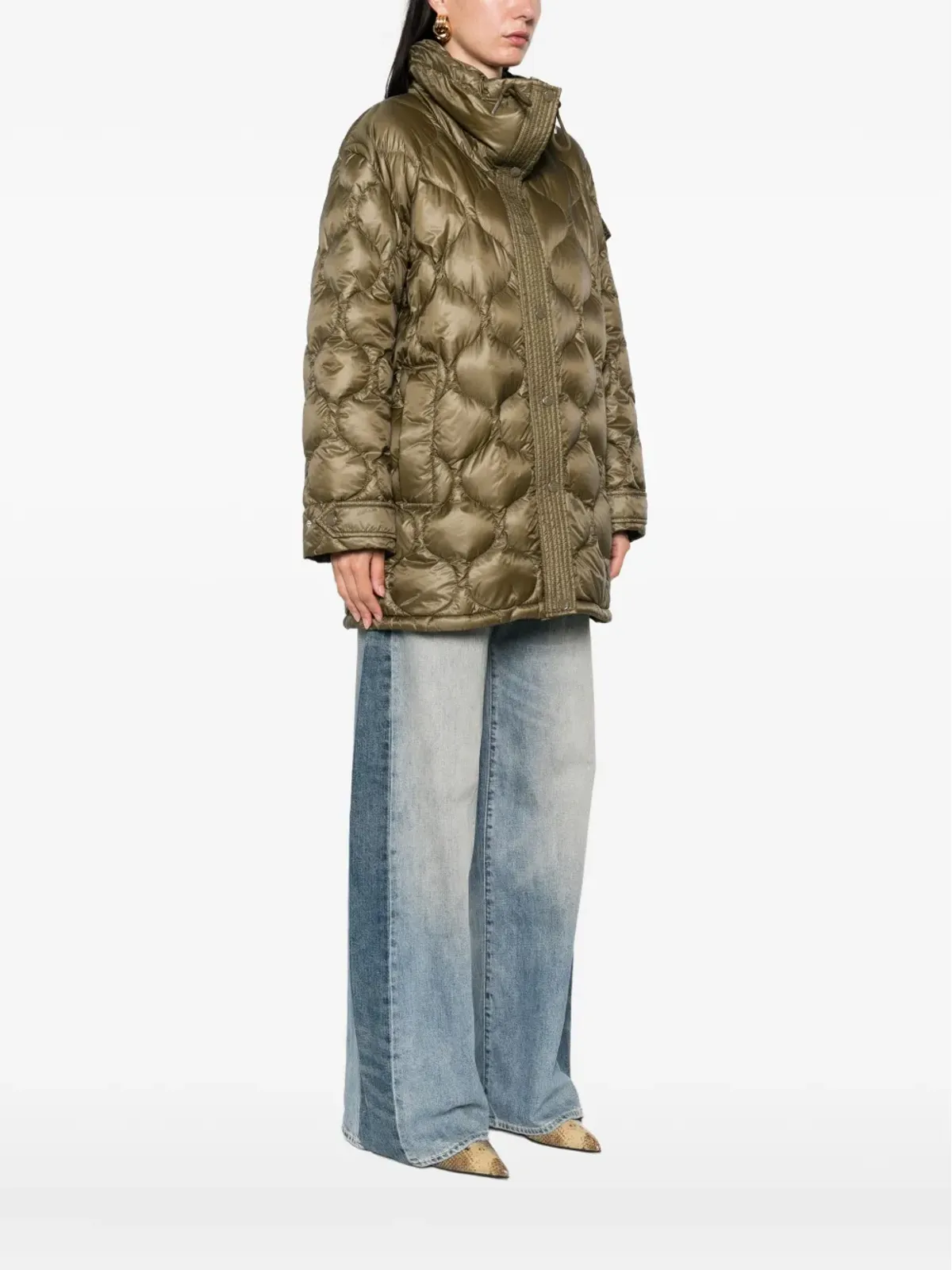 Moncler ロンビ キルテッド ハイネック ジャケット - 画像3