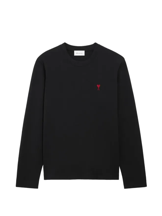 AMI Paris AMI Paris Ami De Coeur オーガニックコットン長袖Tシャツの商品画像